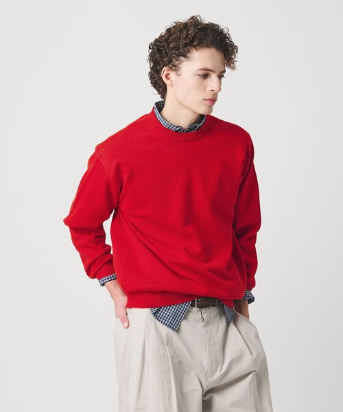 BEAUTY&YOUTH UNITED ARROWS（ビューティーアンドユースユナイテッドアローズ）の「ハイブリッド リネン クルーネック ニット（ニット/セーター・メンズ・ネイビー/レッド/グレー/ナチュラル・S/M/L/XL）」の12枚目の写真