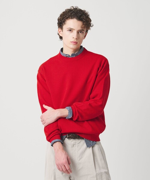 BEAUTY&YOUTH UNITED ARROWS（ビューティーアンドユースユナイテッドアローズ）の「ハイブリッド リネン クルーネック ニット（ニット/セーター・メンズ・ネイビー/レッド/グレー/ナチュラル・S/M/L/XL）」の13枚目の写真