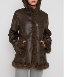 LAGUAGEM アウター ブラウン LAGUA GEM | STAND NECK FAUX LEATHER ブルゾン (ブルゾン ) |SHEL
