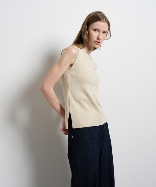 LANVIN en Bleu（ランバンオンブルー）の「ラメノースリーブニット（ニット/セーター・レディース・グレー/チャコールグレー/ベージュ・38）」の19枚目の写真