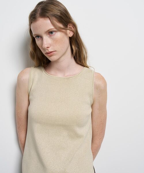 LANVIN en Bleu（ランバンオンブルー）の「ラメノースリーブニット（ニット/セーター・レディース・グレー/チャコールグレー/ベージュ・38）」の22枚目の写真