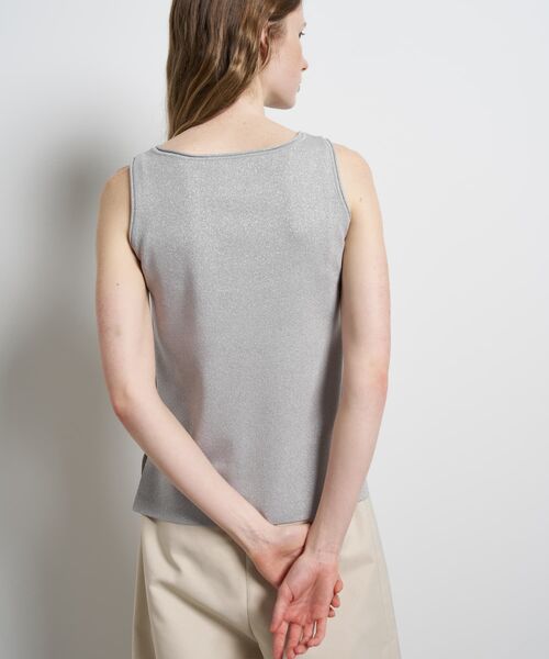 LANVIN en Bleu（ランバンオンブルー）の「ラメノースリーブニット（ニット/セーター・レディース・グレー/チャコールグレー/ベージュ・38）」の5枚目の写真