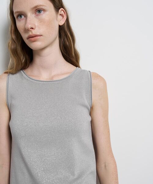 LANVIN en Bleu（ランバンオンブルー）の「ラメノースリーブニット（ニット/セーター・レディース・グレー/チャコールグレー/ベージュ・38）」の6枚目の写真