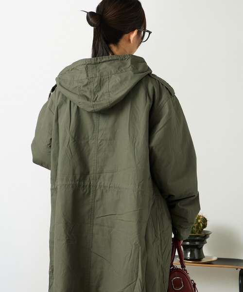 HOUSTON（ヒューストン）の「HOUSTON / ヒューストン M-51 PARKA ミリタリータグ モッズパーカー（モッズコート・メンズ・ブラック/オリーブ・XS/S）」の5枚目の写真