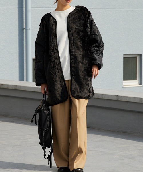 HOUSTON（ヒューストン）の「HOUSTON / ヒューストン M-51 PARKA ミリタリータグ モッズパーカー（モッズコート・メンズ・ブラック/オリーブ・XS/S）」の15枚目の写真