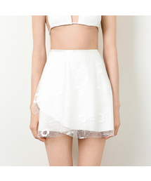 LEAUET（ルエ）の「Scarlett White Tulle Lace Skirt（水着）」