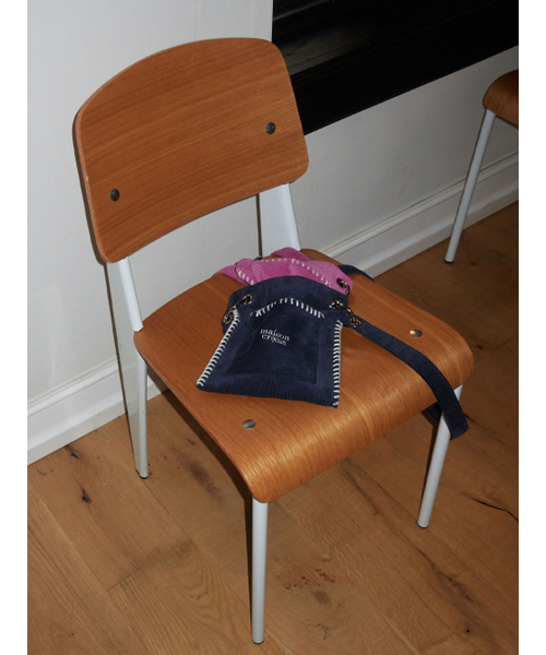MAISON CREME(メゾンクレム)の「Petit Collage Bag_Corduroy Navy(メッセンジャーバッグ・レディース・その他・FREE)」の4枚目の写真