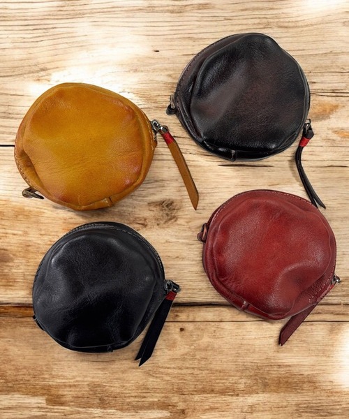 Port(ポート)の「丸型 レザー コインケース(コインケース・メンズ・ダークブラウン/ベージュ/ブラック/バーガンディー・FREE)」の1枚目の写真