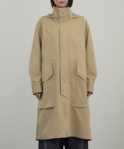 KAPITAL ライニング カーキ　ミリタリーコート Sサイズ　五分袖 KOBE LETTUCE（神戸レタス） キルティングコート レディース カーキ