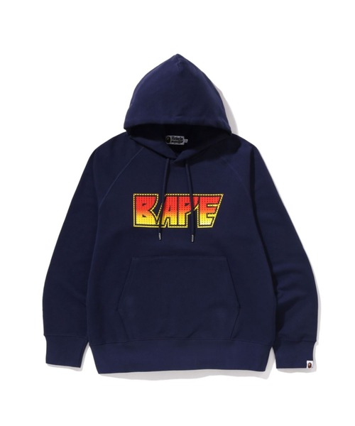 RHINESTONE LOGO REGULAR FIT PULLOVER HOODIE（パーカー）｜A BATHING