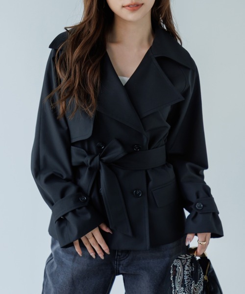 waist belt trench jacket（ウエストベルトトレンチジャケット