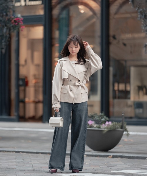 SENEE（セニー）の「waist belt trench jacket（ウエストベルト