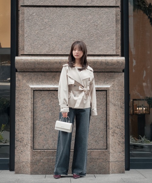 SENEE（セニー）の「waist belt trench jacket（ウエストベルト