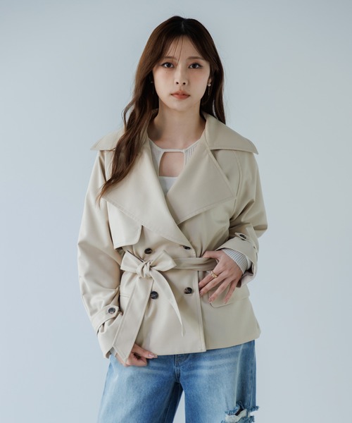 senee ウエストベルトトレンチジャケット SENEE（セニー）の「waist belt trench jacket（ウエストベルト