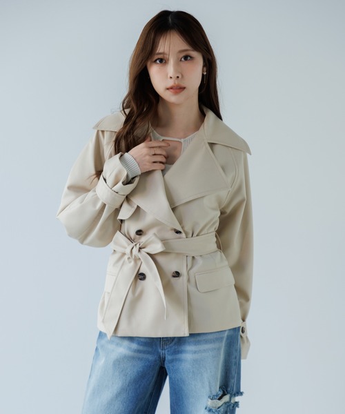 SENEE（セニー）の「waist belt trench jacket（ウエストベルト