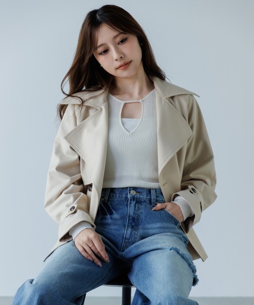 senee ウエストベルトトレンチジャケット SENEE（セニー）の「waist belt trench jacket（ウエストベルト