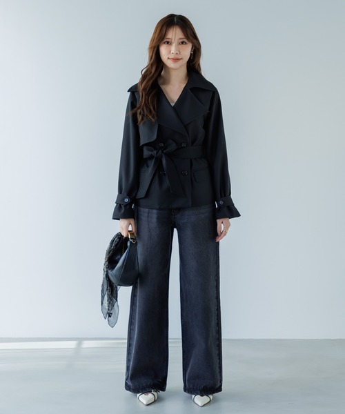 SENEE（セニー）の「waist belt trench jacket（ウエストベルト