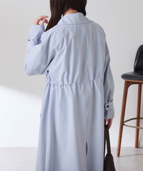 COLLAGE GALLARDAGALANTE(コラージュガリャルダガランテ)の「撥水スタンドネックコート(その他アウター・レディース・ベージュ/ネイビー/サックスブルー・FREE)」の7枚目の写真