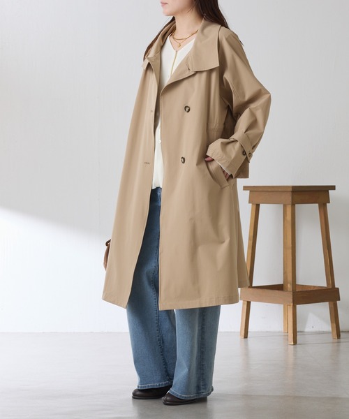 COLLAGE GALLARDAGALANTE(コラージュガリャルダガランテ)の「撥水スタンドネックコート(その他アウター・レディース・ベージュ/ネイビー/サックスブルー・FREE)」の19枚目の写真