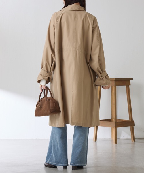 COLLAGE GALLARDAGALANTE(コラージュガリャルダガランテ)の「撥水スタンドネックコート(その他アウター・レディース・ベージュ/ネイビー/サックスブルー・FREE)」の20枚目の写真