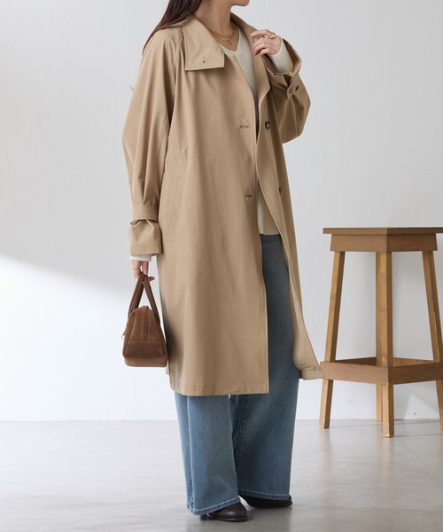 COLLAGE GALLARDAGALANTE(コラージュガリャルダガランテ)の「撥水スタンドネックコート(その他アウター・レディース・ベージュ/ネイビー/サックスブルー・FREE)」の22枚目の写真
