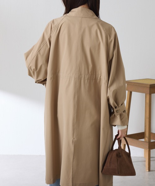 COLLAGE GALLARDAGALANTE(コラージュガリャルダガランテ)の「撥水スタンドネックコート(その他アウター・レディース・ベージュ/ネイビー/サックスブルー・FREE)」の17枚目の写真
