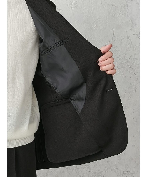 Perfect Suit FActory（パーフェクトスーツファクトリー）の「【裾上げ済み/上下セット】 Smart Pick！ 洗える ストレッチ セットアップ　スーツ ビジネス/カジュアル（スーツセット・メンズ・ブラック/グレー/ネイビー・L/LL/S/M）」の4枚目の写真