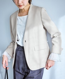 ノーカラージャケット（グレー/灰色系）ファッション通販 - ZOZOTOWN