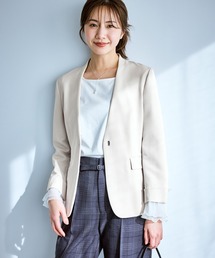 Chloé ライトグレー ノーカラージャケット レディースのノーカラージャケット（グレー/灰色系）ファッション通販