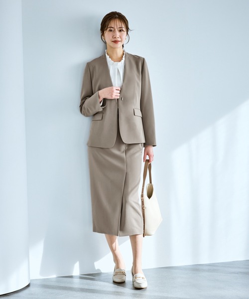 ROPE' PICNIC（ロペピクニック）の「360°ウルトラストレッチ ノーカラージャケット/UVカット・花粉ガード・セットアップ対応（ノーカラージャケット・レディース・ブラック/ネイビー/ベージュ系その他/グレー系その他・S/M/L）」の13枚目の写真