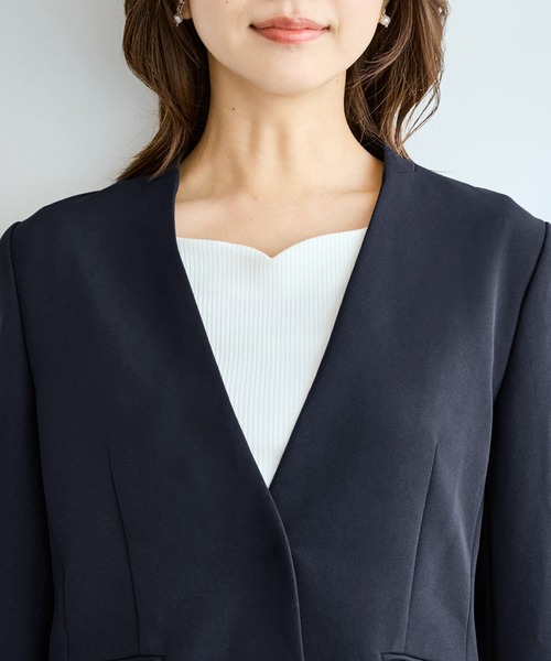 360°ウルトラストレッチ ノーカラージャケット/UVカット・花粉ガード