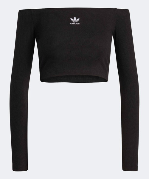 adidas(アディダス)の「adidas/アディダス ESSENTIALS RIBU OFF SHOULDER リブ編み オフショルダー 秋 秋服 2026年秋冬(Tシャツ/カットソー・レディース・ブラック/ホワイト・L/M/S/XS)」の8枚目の写真