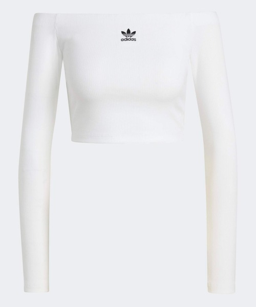 adidas(アディダス)の「adidas/アディダス ESSENTIALS RIBU OFF SHOULDER リブ編み オフショルダー 秋 秋服 2026年秋冬(Tシャツ/カットソー・レディース・ブラック/ホワイト・L/M/S/XS)」の11枚目の写真