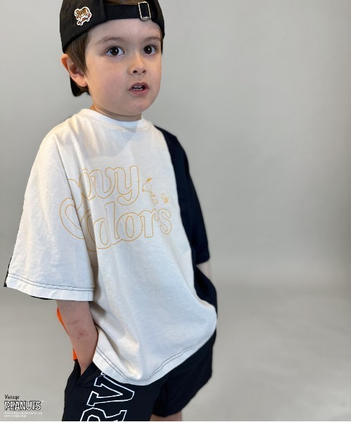 GROOVY COLORS（グルービーカラーズ）の「SNOOPY ALL STAR Wide Tee（Tシャツ/カットソー・キッズ・マルチ・145/135）」の5枚目の写真