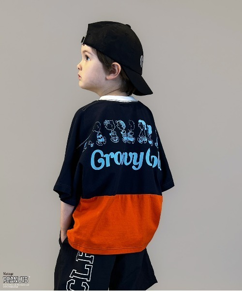 GROOVY COLORS（グルービーカラーズ）の「SNOOPY ALL STAR Wide Tee（Tシャツ/カットソー・キッズ・マルチ・145/135）」の6枚目の写真