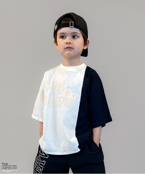 GROOVY COLORS（グルービーカラーズ）の「SNOOPY ALL STAR Wide Tee（Tシャツ/カットソー・キッズ・マルチ・145/135）」の8枚目の写真