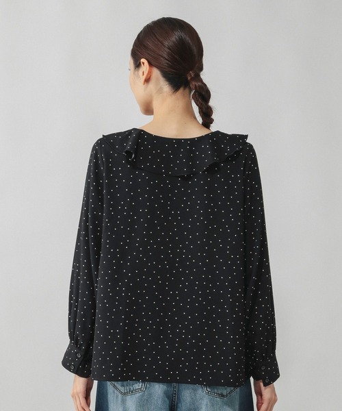 GLOBAL WORK（グローバルワーク）の「アソートフリルブラウス/601183（シャツ/ブラウス・レディース・オフホワイト/その他35/ブラック系その他・LARGE/MEDIUM）」の16枚目の写真