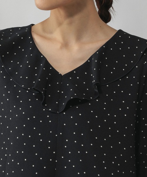 GLOBAL WORK（グローバルワーク）の「アソートフリルブラウス/601183（シャツ/ブラウス・レディース・オフホワイト/その他35/ブラック系その他・LARGE/MEDIUM）」の17枚目の写真