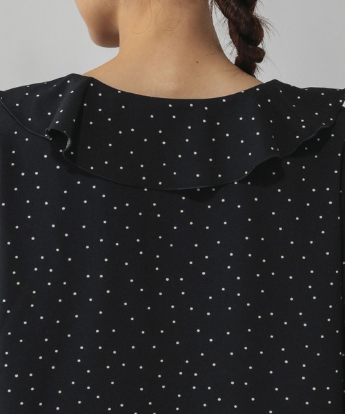 GLOBAL WORK（グローバルワーク）の「アソートフリルブラウス/601183（シャツ/ブラウス・レディース・オフホワイト/その他35/ブラック系その他・LARGE/MEDIUM）」の18枚目の写真