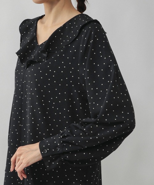 GLOBAL WORK（グローバルワーク）の「アソートフリルブラウス/601183（シャツ/ブラウス・レディース・オフホワイト/その他35/ブラック系その他・LARGE/MEDIUM）」の19枚目の写真