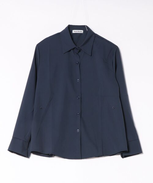 WEGO(ウィゴー)の「WEGO/【大人気】ウエストシェイプワントーンタックシャツ(シャツ/ブラウス・レディース・サックスブルー/ホワイト/ネイビー・MEDIUM/LARGE)」の6枚目の写真