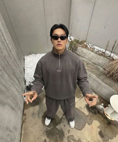 PHERMENON（フェルメノン）の「ピグメントオーバーフィット切り替えアノラック - ブラック（スウェット・メンズ・その他・1/2/3）」の12枚目の写真