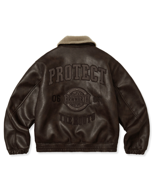 BROWNBREATH（ブラウンブレス）の「BB MOUTON JACKET - BROWN（その他アウター・レディース・その他・M/L/XL）」の2枚目の写真