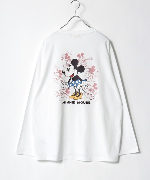 Disney(ディズニー)の「2026SS Disney/ディズニー ミッキー/ミニー ワンポイント刺繍 バックプリント 長袖 ロングスリーブTシャツ(Tシャツ/カットソー・レディース・スミクロ/アッシュグレー/ネイビー/ホワイト・M/L)」の11枚目の写真