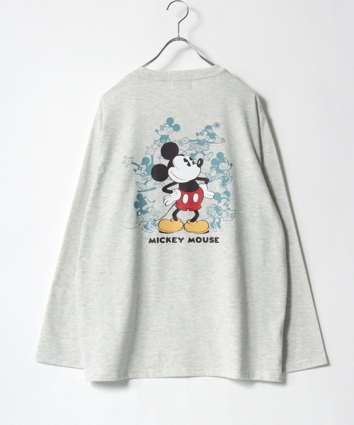 Disney(ディズニー)の「2026SS Disney/ディズニー ミッキー/ミニー ワンポイント刺繍 バックプリント 長袖 ロングスリーブTシャツ(Tシャツ/カットソー・レディース・スミクロ/アッシュグレー/ネイビー/ホワイト・M/L)」の15枚目の写真