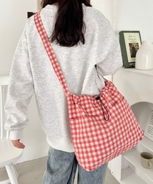 SOLLON.（ソルロン）の「チェックスクエア巾着ショルダーバッグ（ショルダーバッグ）」