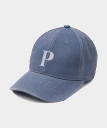 PLACE STUDIO（プレイススタジオ）の「P トゥイッチロゴ刺繍コットンカーブボールキャップ帽子 [ブルー]（キャップ）」