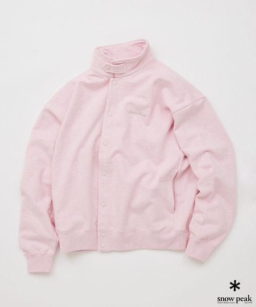 Snow Peak（スノーピーク）の「snow peak / スノーピーク 別注 リサイクル コットン スナップ カーディガン（スウェット・メンズ・サファリグリーン/アイボリー/ピンク・LARGE/MEDIUM）」の10枚目の写真