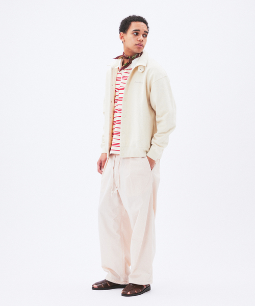 Snow Peak（スノーピーク）の「snow peak / スノーピーク 別注 リサイクル コットン スナップ カーディガン（スウェット・メンズ・サファリグリーン/アイボリー/ピンク・LARGE/MEDIUM）」の12枚目の写真