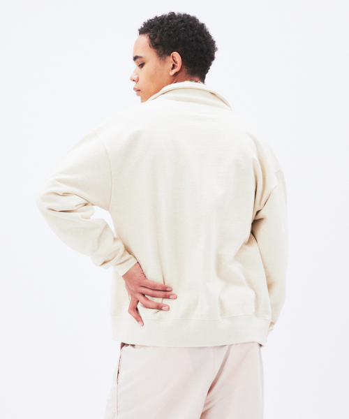 Snow Peak（スノーピーク）の「snow peak / スノーピーク 別注 リサイクル コットン スナップ カーディガン（スウェット・メンズ・サファリグリーン/アイボリー/ピンク・LARGE/MEDIUM）」の16枚目の写真